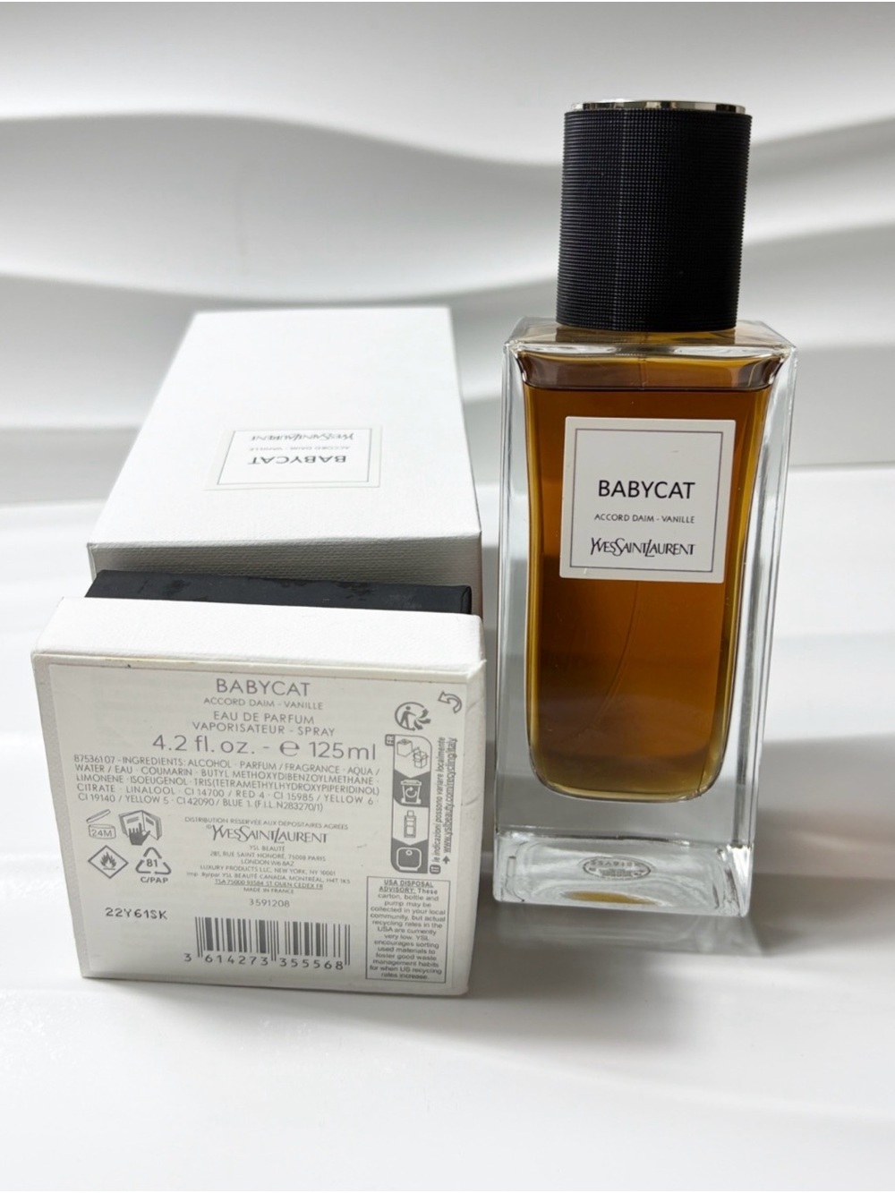 Yves Saint Laurent Babycat Eau de Parfum Amber Bottle with Black Cap - Picture 2 of 2